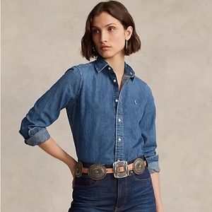 Ralph Lauren Polo Straight Fit Denim Shirt Size S